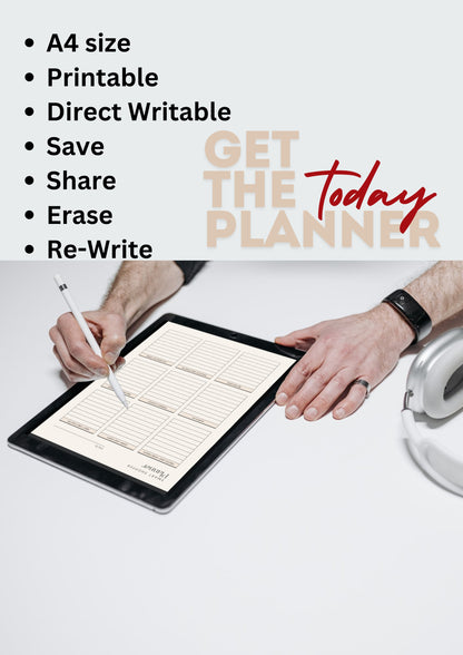 Digital Grocery Planner- Printable and Direct Writable (DIGITAL FILE)