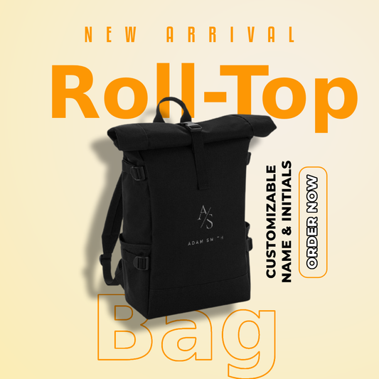 Customized Name DIY Roll-Top Backpack