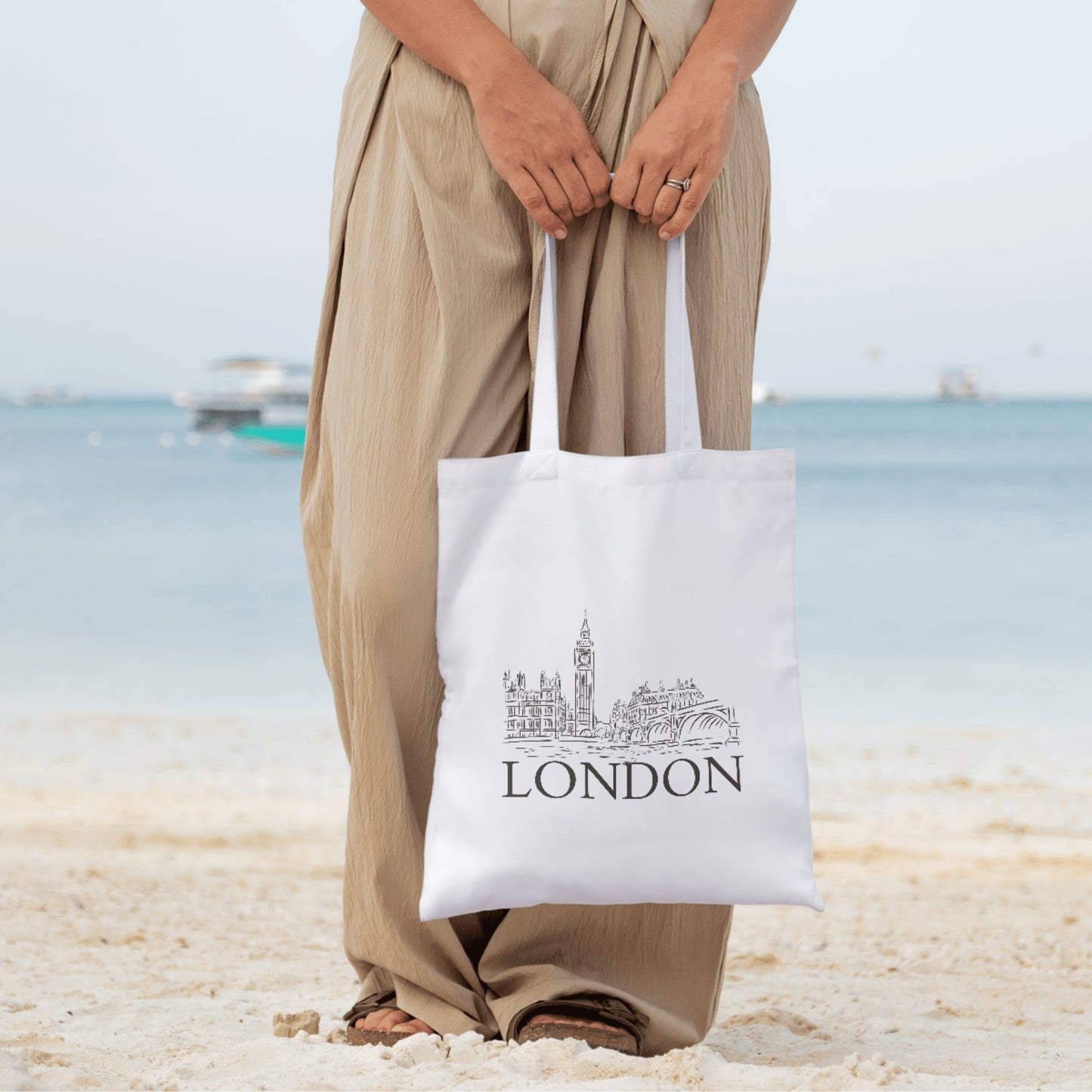 London  - Unique Canvas Tote Bag Printed