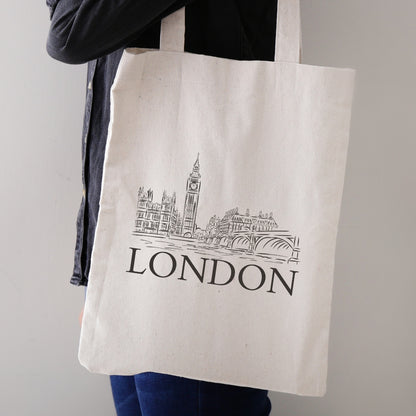 London  - Unique Canvas Tote Bag Printed