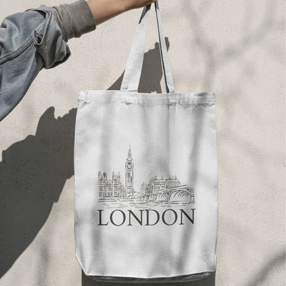 London  - Unique Canvas Tote Bag Printed