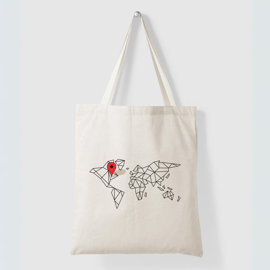 Location Pin - Unique Canvas Tote Bag Printed